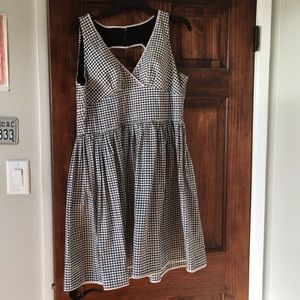 Vintage checkered fitted cocktail dress